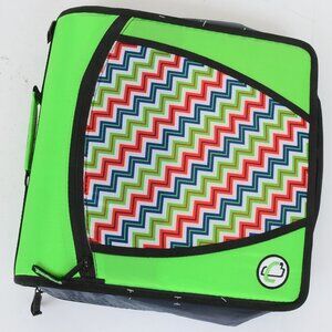 Case-it Mighty Zip Tab O-Ring Binder, 3 Inches Green